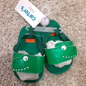 Baby Boy Carter's Green Gator Sandals 6-9M